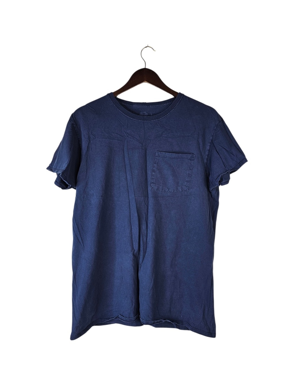 Fruit of the Loom Men's Navy Blue Short Sleeve Pocket T-Shirt - Large
